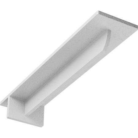 Ekena Millwork Heaton Hidden Support Steel Bracket w/ 10" Support Depth, Hammered White 3"W x 14"D x 2"H BKTM03X14X02HEHWH